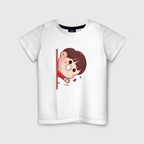 Детская футболка Влюбленный мальчик / Белый – фото 1