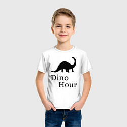 Футболка хлопковая детская DinoHour, цвет: белый — фото 2