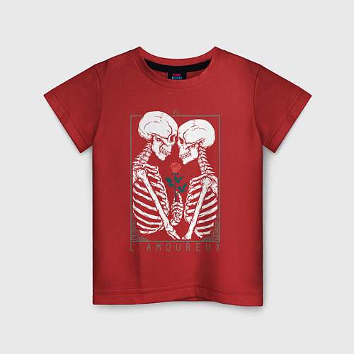 Детская футболка Love День святого Валентина / Красный – фото 1