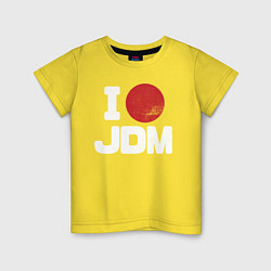 Футболка хлопковая детская JDM, цвет: желтый