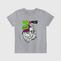 Футболка хлопковая детская Skoda RS Шкода РС Z, цвет: меланж