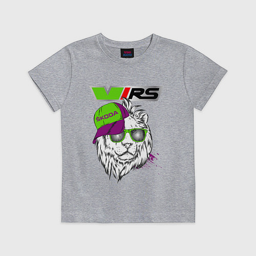 Детская футболка Skoda RS Шкода РС Z / Меланж – фото 1