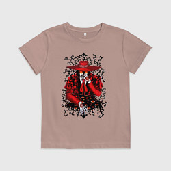 Футболка хлопковая детская Hellsing Хеллсинг, цвет: пыльно-розовый