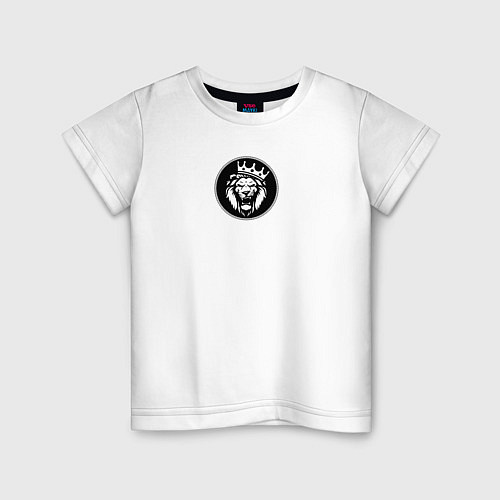 Детская футболка Лев Корона на Голове / Белый – фото 1