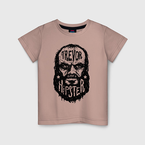 Детская футболка TREVOR IS NOT A HIPSTER / Пыльно-розовый – фото 1