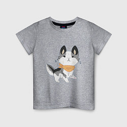 Детская футболка Рисунок щенка хаски