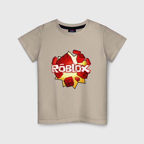 Детская футболка ROBLOX LOGO / Миндальный – фото 1