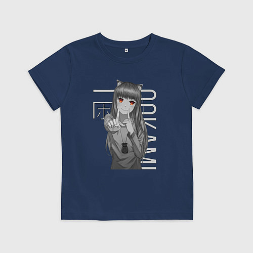 Детская футболка Волчица и пряности / Тёмно-синий – фото 1