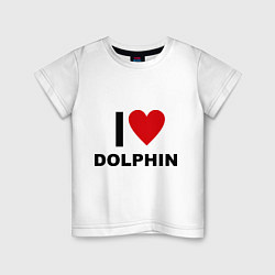Детская футболка I love Dolphin