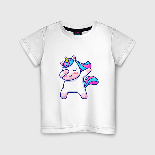 Детская футболка Cute unicorn / Белый – фото 1