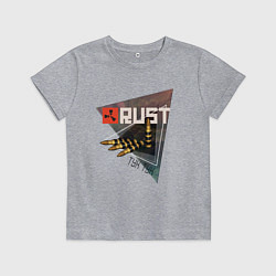 Футболка хлопковая детская Rust Стучим в дверь соседу Раст, цвет: меланж