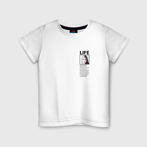Детская футболка LIFE / Белый – фото 1