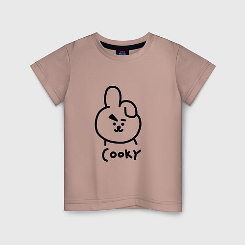 Детская футболка COOKY BTS / Пыльно-розовый – фото 1