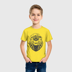 Футболка хлопковая детская Русский медведь десантура, цвет: желтый — фото 2