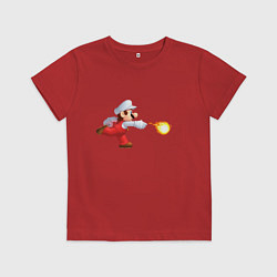 Футболка хлопковая детская Mario, цвет: красный