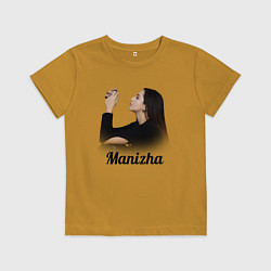 Футболка хлопковая детская Манижа Manizha, цвет: горчичный
