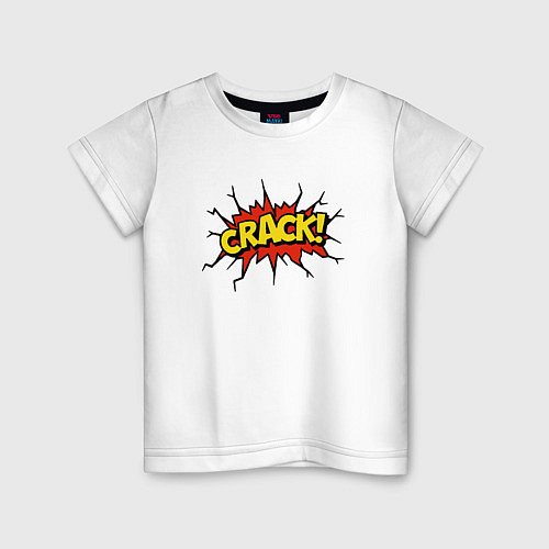 Детская футболка CRACK / Белый – фото 1