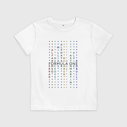 Детская футболка Команды Формулы 1 / Белый – фото 1