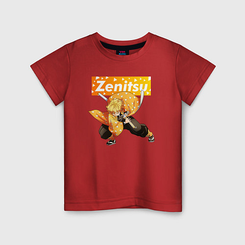 Детская футболка ЗЕНИЦУ ZENITSU / Красный – фото 1