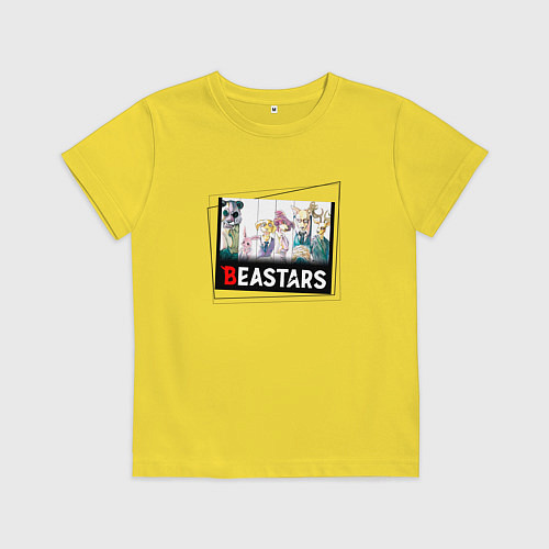 Детская футболка Beastars Выдающиеся звери Рамка / Желтый – фото 1
