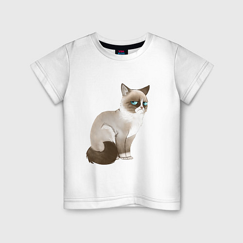 Детская футболка Grumpy Cat / Белый – фото 1
