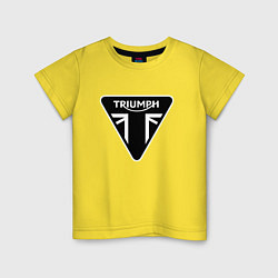Футболка хлопковая детская Triumph Мото Лого Z, цвет: желтый