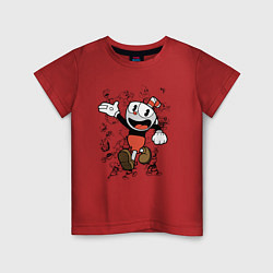 Футболка хлопковая детская CUPHEAD, цвет: красный