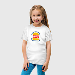 Футболка хлопковая детская Burger Queen, цвет: белый — фото 2