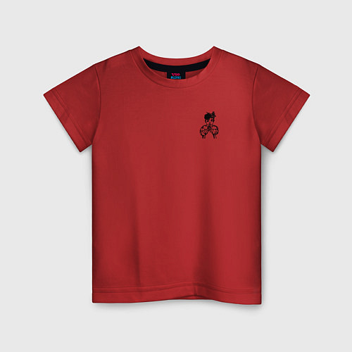 Детская футболка XXXTENTACION LOVE / Красный – фото 1