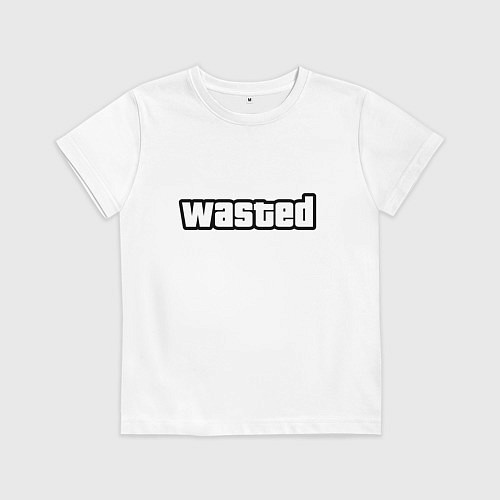 Детская футболка WASTED / Белый – фото 1