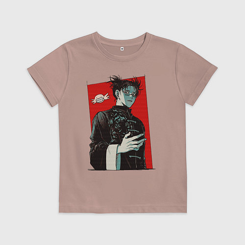 Детская футболка Чосо Магическая Битва Арт 03 / Пыльно-розовый – фото 1