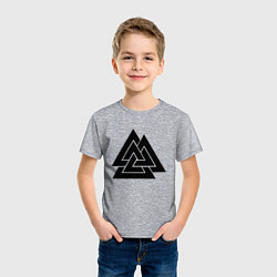 Футболка хлопковая детская Валькнут Valknut Z, цвет: меланж — фото 2