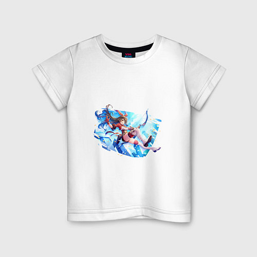 Детская футболка Эмбер в полёте / Белый – фото 1