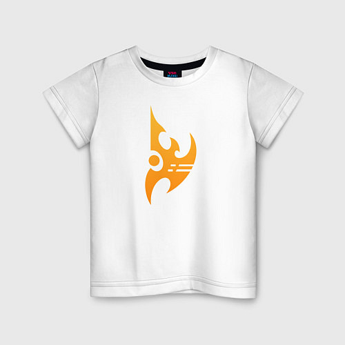 Детская футболка Protoss logo Orange / Белый – фото 1