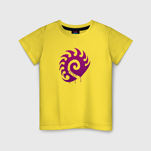 Детская футболка Zerg logo Purple / Желтый – фото 1