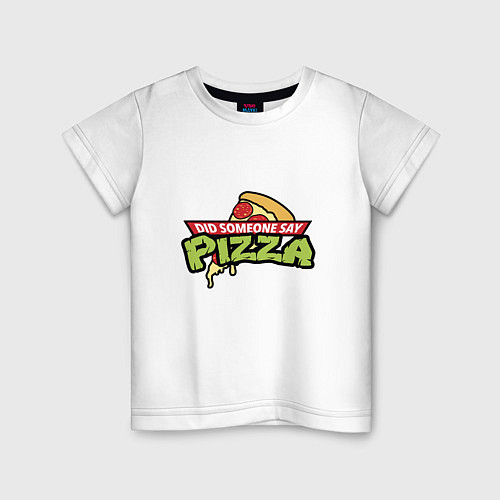 Детская футболка Say Pizza / Белый – фото 1