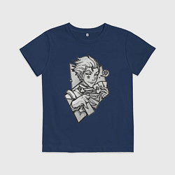 Футболка хлопковая детская Хисока hunter x хантер 2011, цвет: тёмно-синий