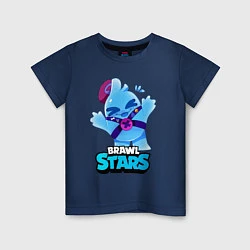 Футболка хлопковая детская Сквик Squeak Brawl Stars, цвет: тёмно-синий