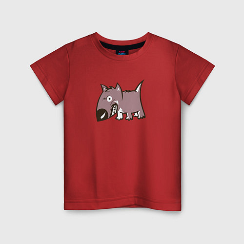 Детская футболка Злой Пёс / Красный – фото 1