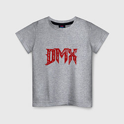 Футболка хлопковая детская DMX Logo, цвет: меланж