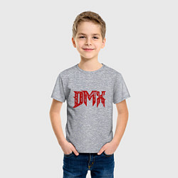 Футболка хлопковая детская DMX Logo, цвет: меланж — фото 2