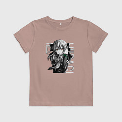 Футболка хлопковая детская Шиноа Хираги Последний Серафи, цвет: пыльно-розовый