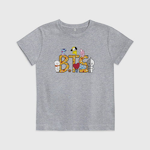 Детская футболка BTS ПЕРСОНАЖИ BT21 / Меланж – фото 1