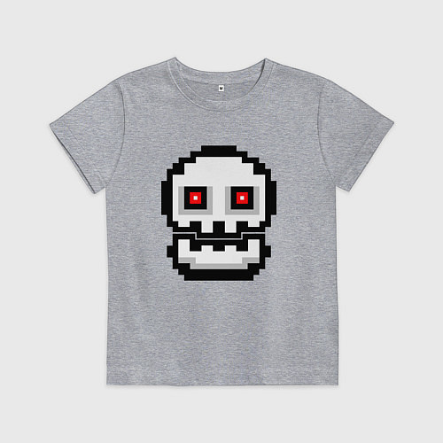 Детская футболка Skull Geometry Dash / Меланж – фото 1