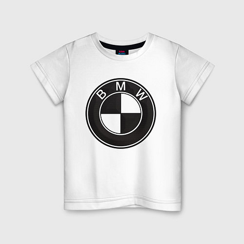 Детская футболка BMW LOGO CARBON / Белый – фото 1