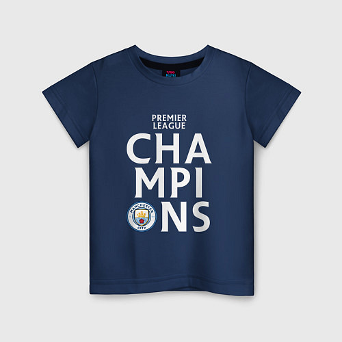 Детская футболка Manchester City Champions / Тёмно-синий – фото 1