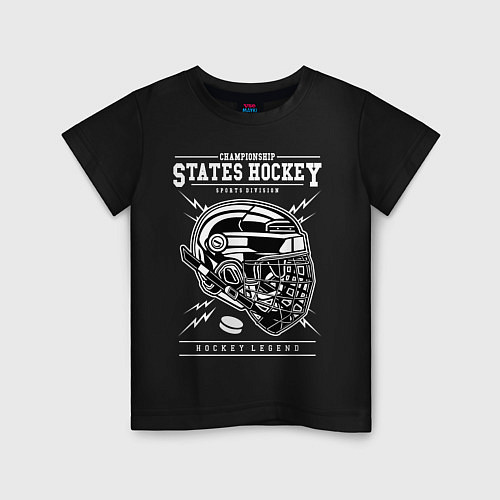 Детская футболка Хоккей / Черный – фото 1