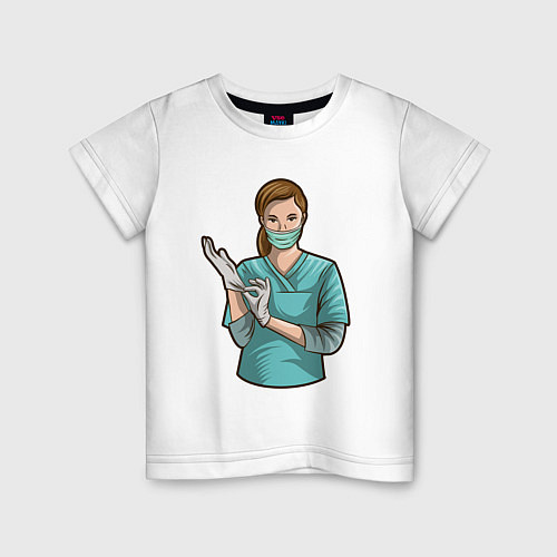 Детская футболка Медсестра Nurse Z / Белый – фото 1
