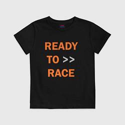 Футболка хлопковая детская KTM READY TO RACE спина Z, цвет: черный