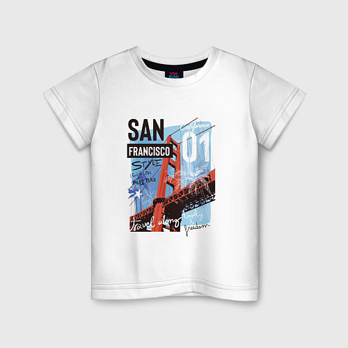 Детская футболка Сан-Франциско / Белый – фото 1